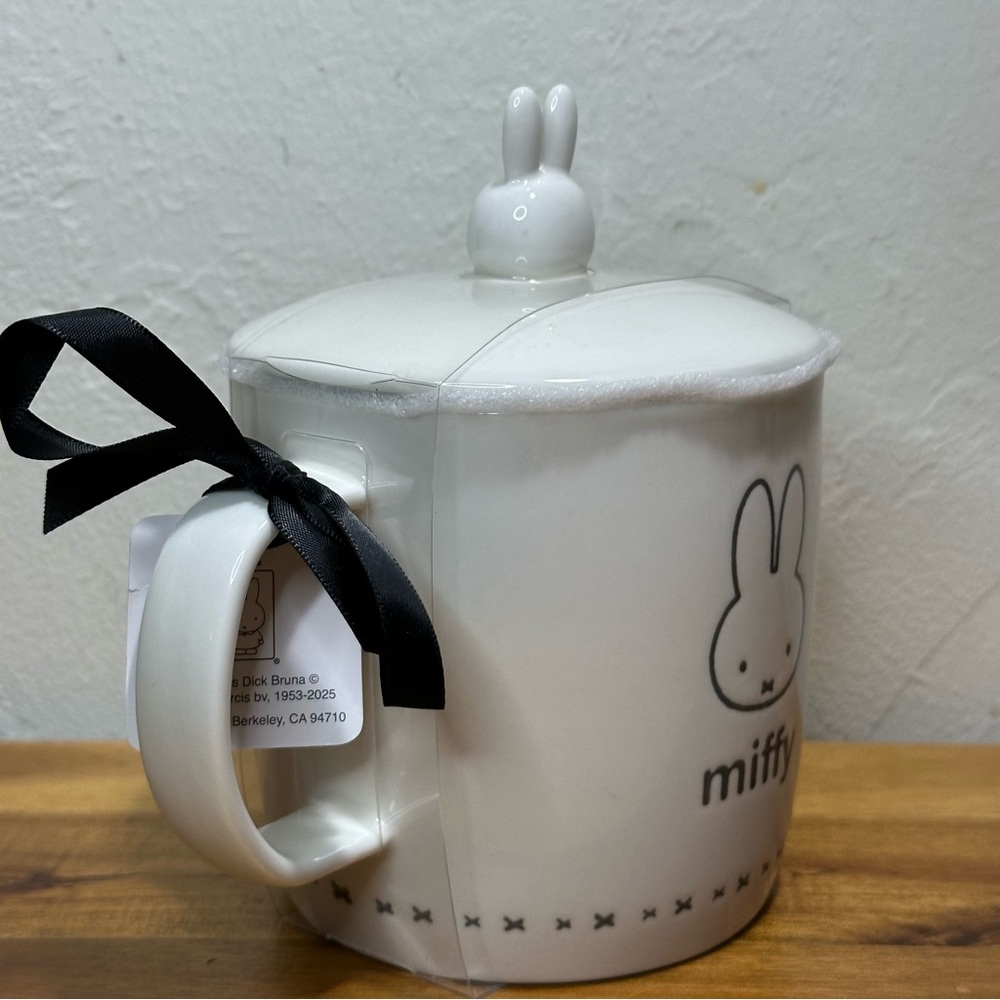 Miffy By Magenta Large White Ceramic Mug With Lid - Picture 5 of 7